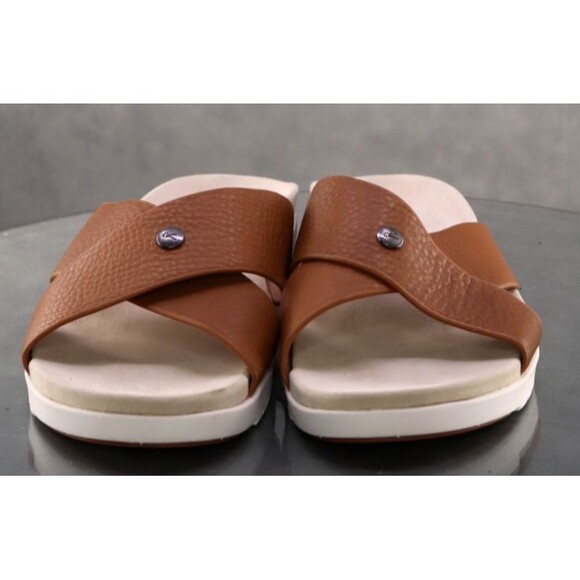 Kuru Breeze $130 Women's Slide Sandals Size 12 Leather Brown - Picture 3 of 11